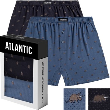 ATLANTIC bokserki męskie 2-PACK luźne 2MBX szorty wielopak M