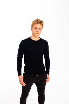 LONG SLEEVES T-SHIRT MEN czarna BLUZKA M