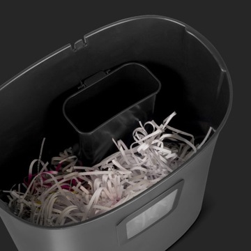 МОЩНЫЙ УНИЧТОЖИТЕЛЬ БУМАГИ, КОМПАКТ-ДИСКОВ, ДОКУМЕНТОВ, КАРТОЧЕК С КОРЗИНОЙ ОБЪЕМОМ 21 Л.