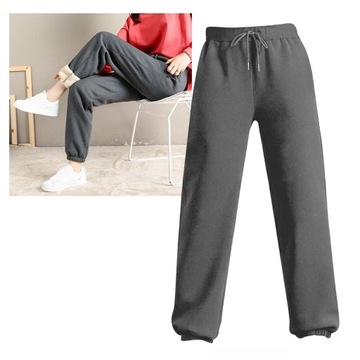 Plush Lined Sweatpants, Jogger Pants with C-Gray