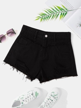 SHEIN 8V0 SPODENKI JEANSOWE KRÓTKIE CZARNE R. XS