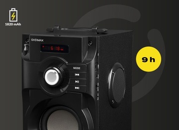 СТРОИТЕЛЬНЫЙ РАДИОДИНАМИК Беспроводной портативный USB SD AUX РАДИО 1800 мАч