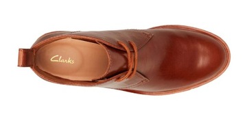 Botki skórzane Clarks Clarkford DBT brązowe 40