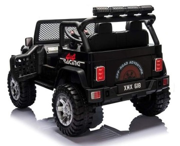 БОЛЬШОЙ ДЕТСКИЙ ДЖИП НА АККУМУЛЯТОРЕ 4x4 Мягкие кожаные колеса из ЭВА