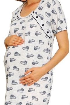 Koszula Koszulka nocna ciążowa karmienia rozpinana