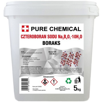 BORAKS CZYSTY BORAX CZTEROBORAN SODU CZYSTY 5kg PURE CHEMICAL