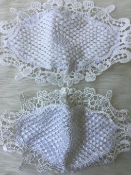 Маска LACE белая кружевная маска - 2 шт.