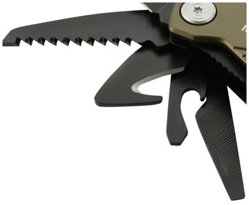 M-TAC MULTITOOL Многофункциональный инструмент Нож 7 в 1 Зеленый Черный Кобура