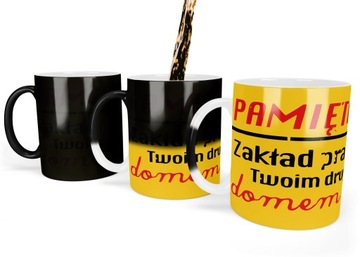 MAGICZNY KUBEK PRL ZAKŁAD PRACY TWOIM DRUGIM DOMEM Z NADRUKIEM PREZENT