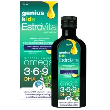 ESTROVITA GENIUS KIDS Z OLEJEM Z MIKROALG MORSKICH 150 ML