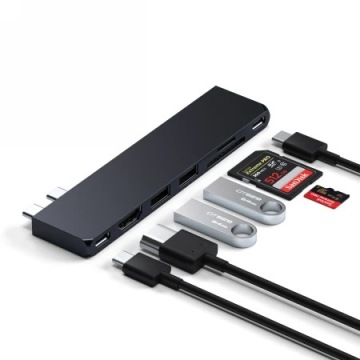 Satechi Pro Hub Slim podwójne USB-C do MacBook USB, HDMI,USB-A, SD/microSD
