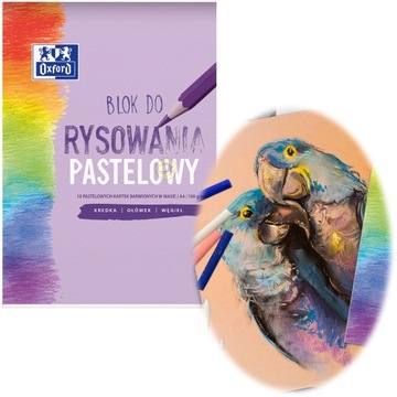 BLOK RYSUNKOWY DO RYSOWANIA kolor pastel A4 OXFORD