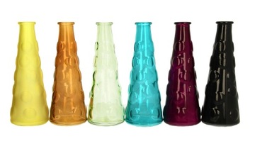 ВАЗА СТЕКЛЯННАЯ КЛАПАННАЯ ЦВЕТЫ 16Х6 СМ 4 ШТ.