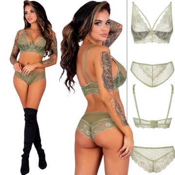 Livco Corsetti Pine Khaki Komplet Bielizny L/XL