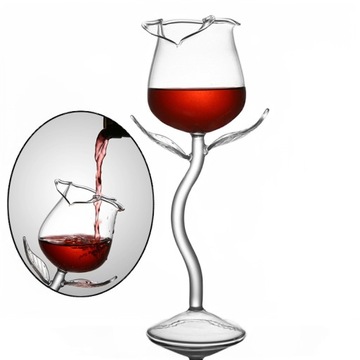 2 бокала для вина в форме розы