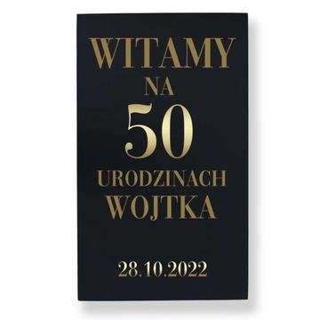Tablica powitalna na urodziny, Witamy na urodzinach Tablica z wiekiem 30x50
