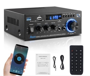 WZMACNIACZ BLUETOOTH PIĘĆ KANAŁÓW GNIAZDA MIKROFONOWE