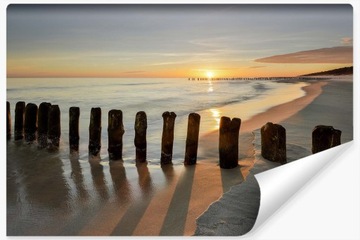 Fototapeta Wschód Słońca Plaża Morze 3D 405x270