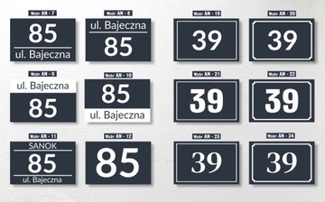 АДРЕСНАЯ ТАБЛИЧКА АЛЮМИНИЙ АНТРАЦИТ Номер дома СТОЙКИЙ СОВРЕМЕННЫЙ