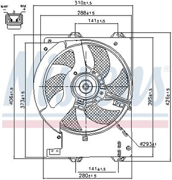 VENTILÁTOR CHLADIČŮ 85444 NISSENS ROVER 200 25 45