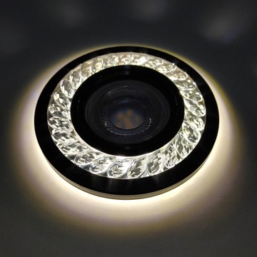 Галогенный стеклянный потолочный светильник, черный, GU10 LED STRIP