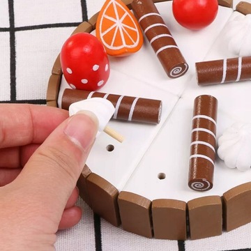 ДЕРЕВЯННЫЙ НАБОР ДЛЯ РАЗРЕЗКИ ТОРТА ДЛЯ ДЕТЕЙ МАГНИТ ТОРТ МАТАДИ НА ДЕНЬ РОЖДЕНИЯ