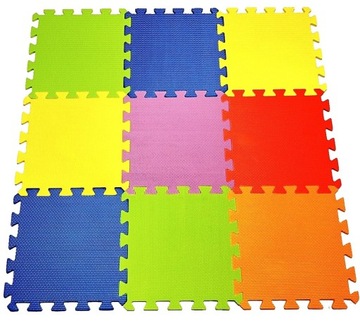 Коврик-пазл пенопластовый 30х30, разные цвета