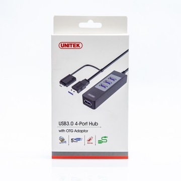 Unitek Y-3046A USB-концентратор OTG 4x USB 3.0