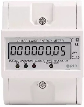 LICZNIK TRÓJFAZOWY PODLICZNIK ENERGII PRĄDU 3-FAZ