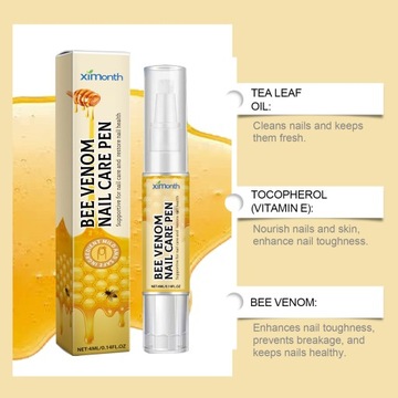 Bee Venom Grey Ручка для ухода за ногтями, блеск для ногтей, защита от столкновений