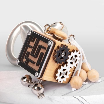 Кубик для манипуляций МОНТЕССОРИ, доска для сенсорных манипуляций с непоседами.