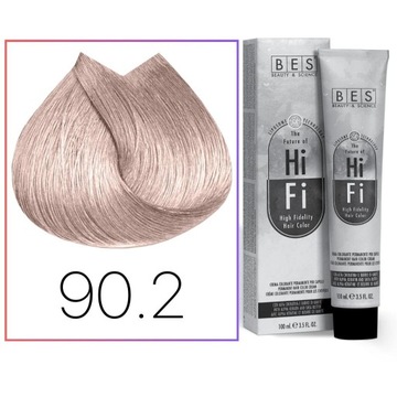 BES Hi-Fi krem do włosów 90.2 Super rozjaśniający fjoletowy blond 100ml
