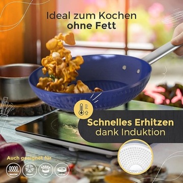 ZESTAW 2 PATELNII NIEPRZYWERAJĄCYCH CERAFLON PRESTIGE DIAMANT 24CM/28CM