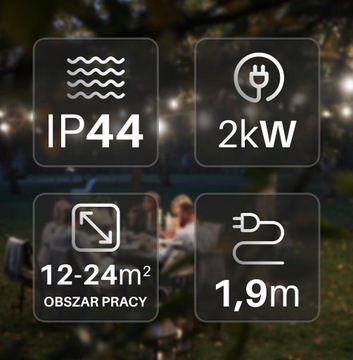 Promiennik Podczerwieni Orion Panel Grzewczy Ciepła Tarasowy IR 2000W Pilot