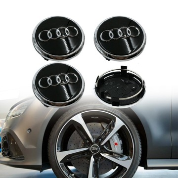 4x DEKLE DEKIELKI KAPSLE DO FELG 60/56mm AUDI