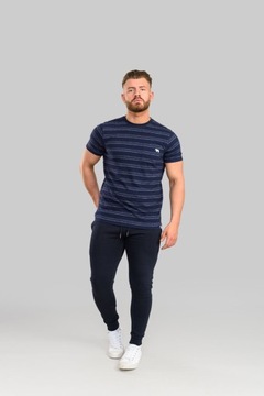 DUKE DUŻE ROZMIARY SPODNIE DRESOWE NAVY 4XL 126-136cm