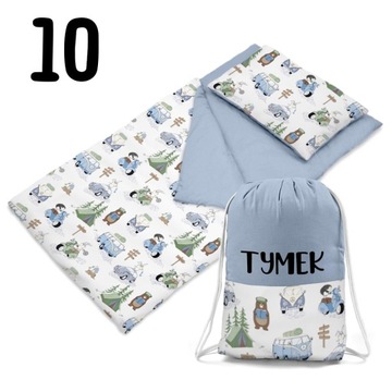 СПАЛЬНЫЙ МЕШОК ДОШКОЛЬНИКА СПАЛЬНОЕ + СУМКА 145х75 разные дизайны + НАИМЕНОВАНИЕ