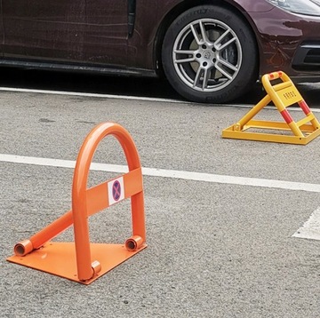 BLOKADA PARKINGOWA SKŁADANA SŁUPEK PARKINGOWY 40 CM NA KLUCZ ZAPORA STALOWA