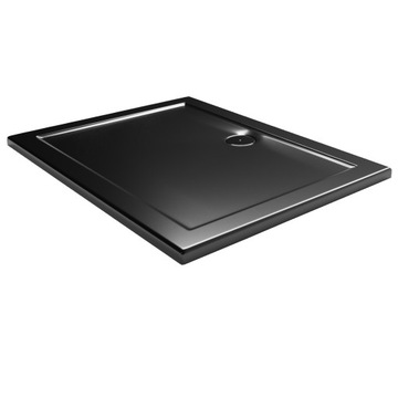 BRODZIK POSADZKOWY CZARNY 100X80 AKRYLOWY