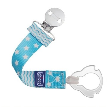 CHICCO ланцюжок стрічка з кліпсою і кріпленням для соски