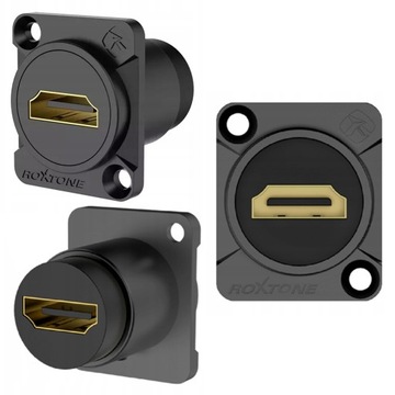 GNIAZDO HDMI 1.4 ZŁĄCZE PANELOWE INSTALACYJNE ADAPTER ROXTONE RAH14D-B
