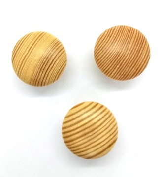 UCHWYT MEBLOWY GAŁKA DREWNIANA SOSNA ZESTAW 3 SZT