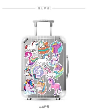 НАКЛЕЙКИ UNICORNS MIX ДЛЯ ЧЕМОДАНА ДЛЯ НОУТБУКА 50 шт.