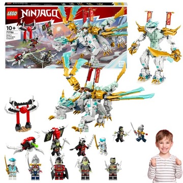 LEGO NINJAGO LODOWY RUCHOMY SMOK ZANE'A 5 FIGUREK SMOCZY WOJOWNIK 2w1 973EL