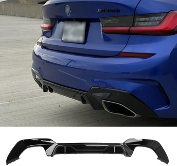 DYFUZOR DOKŁADKA SPOILER BMW G20 G21 CZARNY POŁYSK