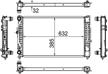 Радиатор, система охлаждения двигателя MAHLE CR 647 000S