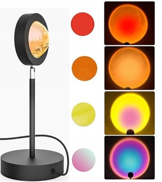 СВЕТОДИОДНАЯ НОЧНАЯ ЛАМПА SUNSET SUNSET 4 РАЗНЫХ ЦВЕТА И ВАРИАНТОВ USB
