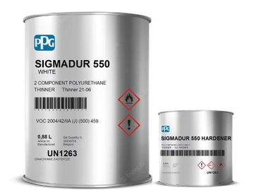Farba poliuretanowa 1L Biała PPG SIGMADUR 550