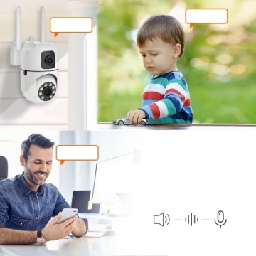 4K 8MP PTZ HD камеры видеонаблюдения с двойным объективом Открытый WiFi камеры