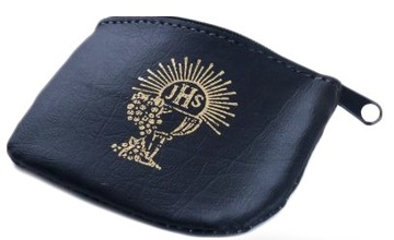 ETUI POKROWIEC czarny na różaniec (zamek) KOMUNIA